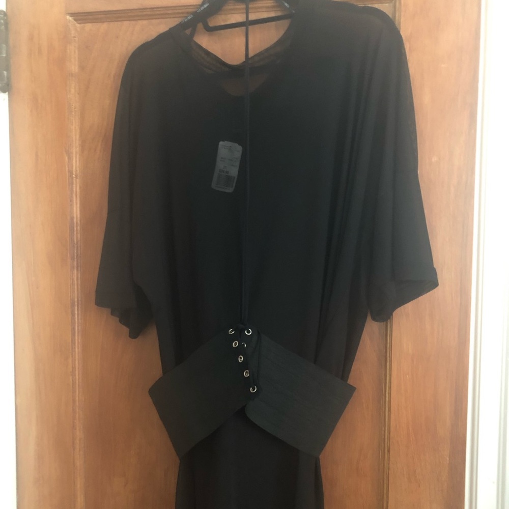 FOREVER 21 PLUS Corseted mesh dress